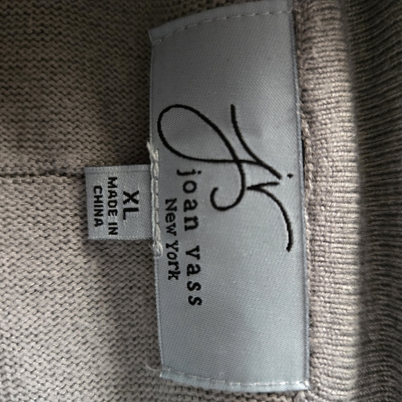 JOAN VASS COWL NECK SWEATER TUNIC GREY SIZE XL - Picture 3 of 3